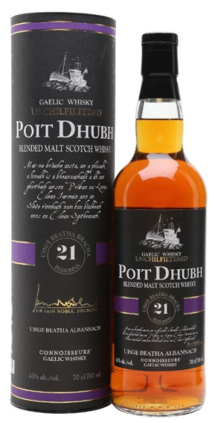 Poit Dhubh 21 YO Malt Whisky 70cl 43° (R) GBX x6