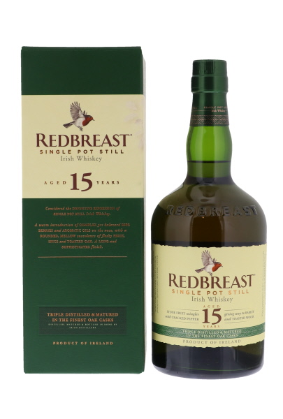 Redbreast 15 YO Pott Still Single Malt 70cl 46° (R) GBX x3