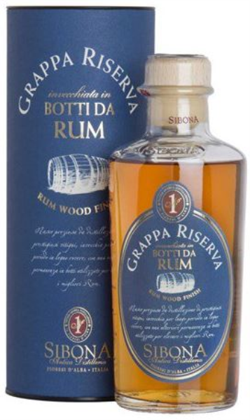 Sibona Grappa Riserva Botti da Rum 50cl 44° (R) GBX x6