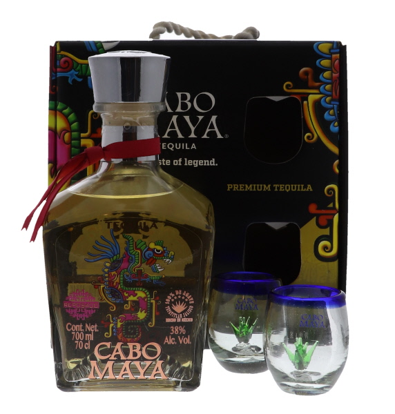 Tequila Cabo Maya Reposado + Coffret 70cl 38° (R) GBX x3