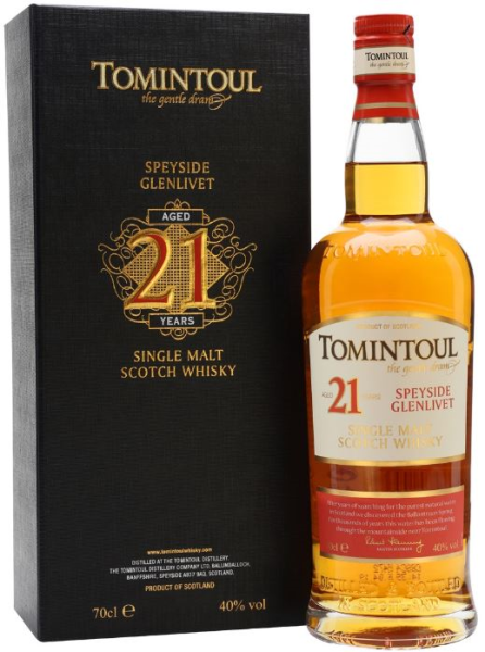 Tomintoul 21 YO 70cl 40° + GBX (R) x6