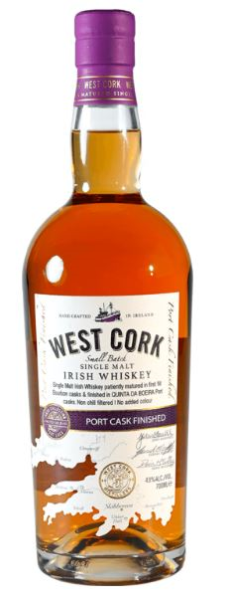 West Cork Single Malt Whiskey Port Cask Finish 70cl 43° (R) x6