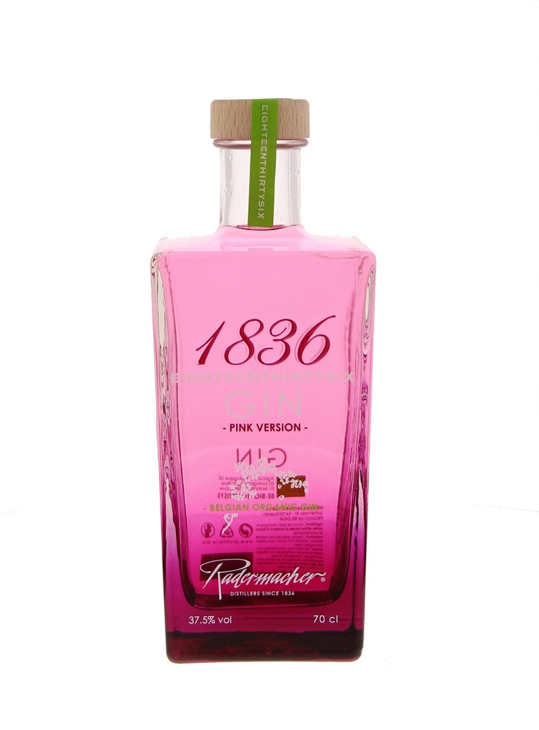 1836 Belgian Organic Gin Pink 70cl 37,5° + Glass (NR) GBX x6