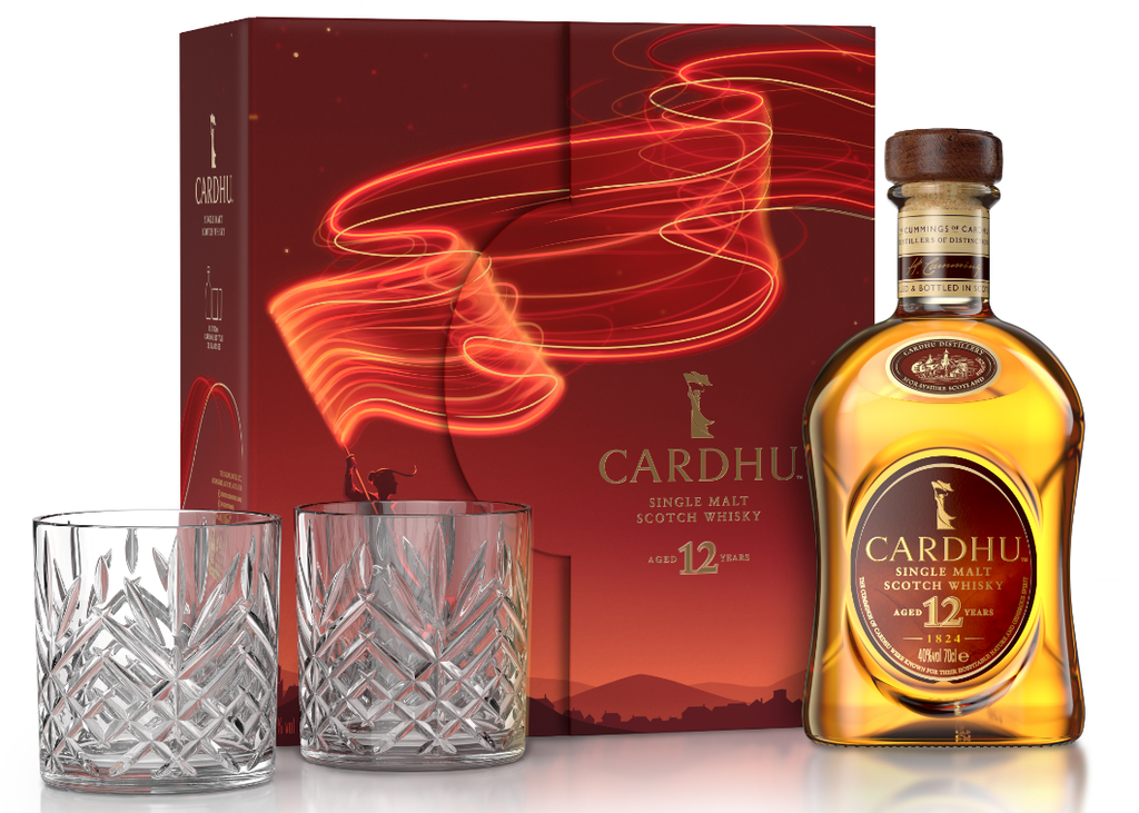 Cardhu 12 YO 70cl 40° + Tumbler Glasses (R) GBX x6