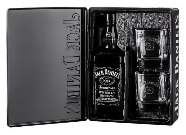 Jack Daniel's Old N°7 70cl 40° + 2 glasses in Tin Box (Edition 2021) (R) GBX x6