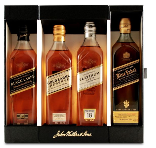 Johnnie Walker Collection 4x5cl 40° (NR) GBX x12