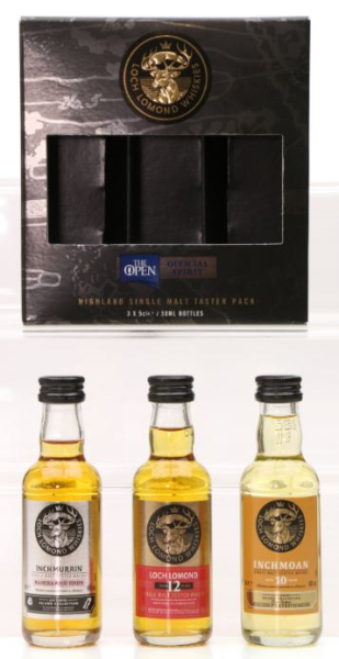 Loch Lomond Mini Pack (Inchmoan 10 YO 12 YO, Inchmurrin Madeira) 3x5cl 46° (NR) x6