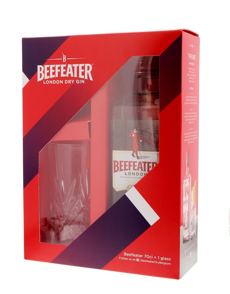 Beefeater 70cl 40° + Glas (R) GBX x6