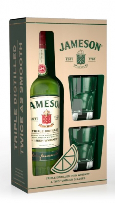 Jameson 70cl 40° + 2 glasses (R) GBX x6