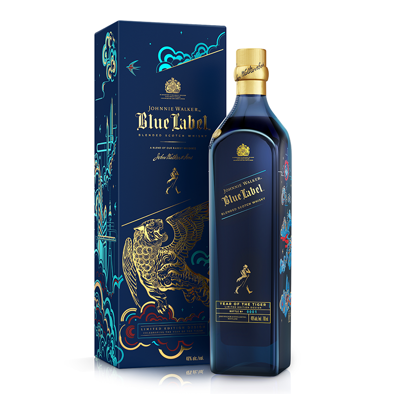 Johnnie Walker Blue Label CNY Year of the Tiger 70cl 40° (NR) GBX x4