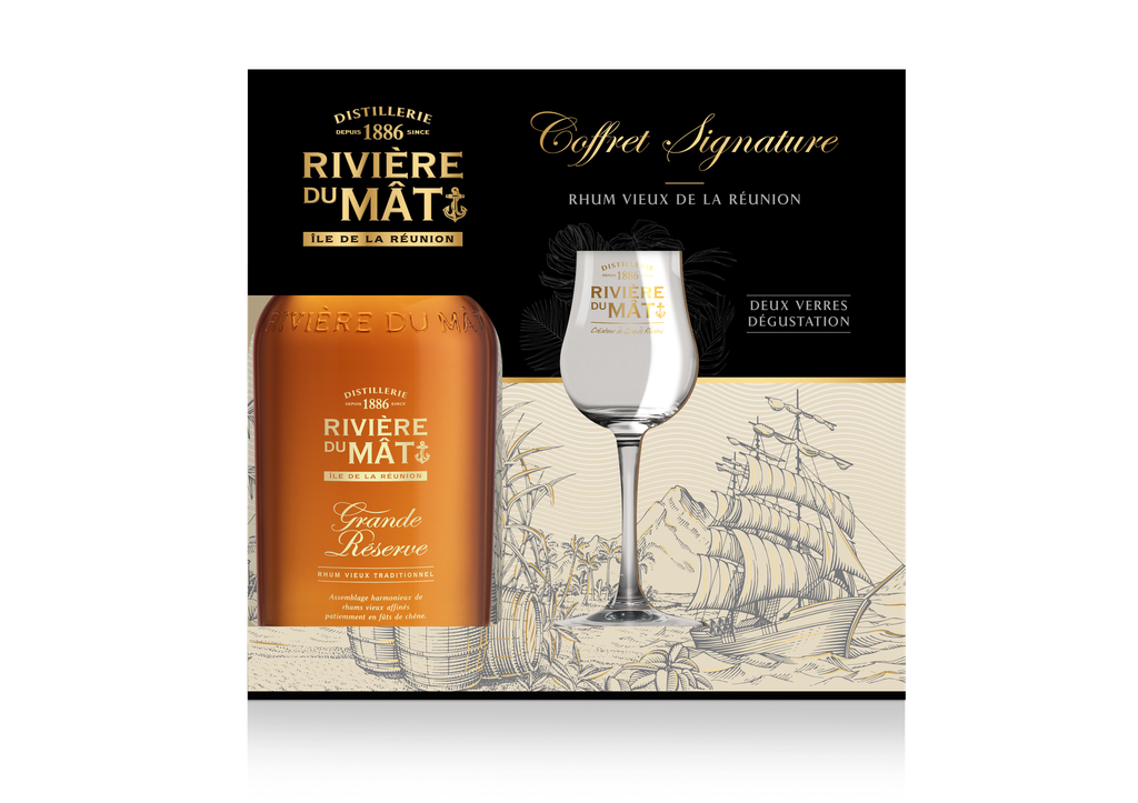 Rivière Du Mat Grande Réserve + 2 glasses 70cl 40° (R) GBX x6