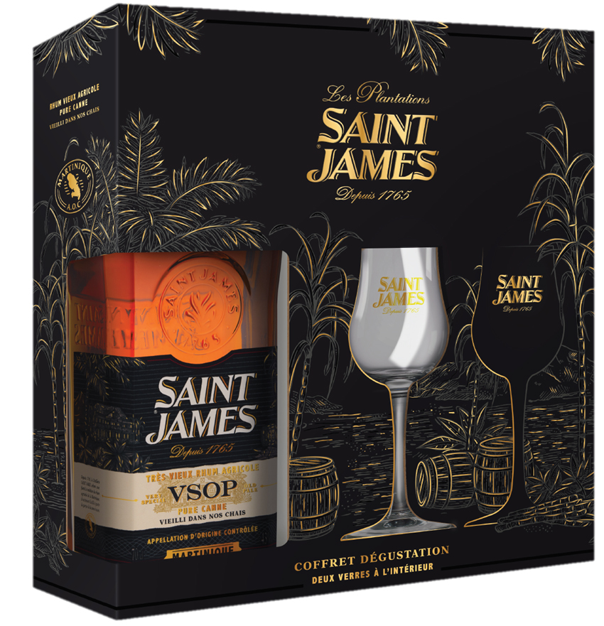 Saint James VSOP + 2 glasses 70cl 43° (R) GBX x6