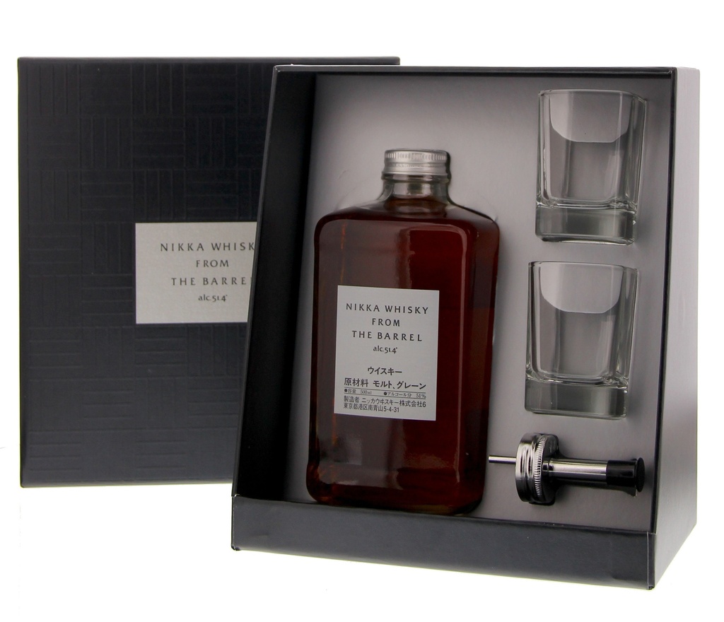 Nikka From The Barrel Special Edition + 2 glasses Serving Cap 50cl 51,4° (R) GBX x6