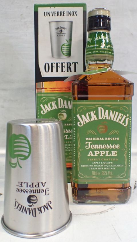 Jack Daniel's Apple + 1 metal glass 70cl 35° (R) GBX x6