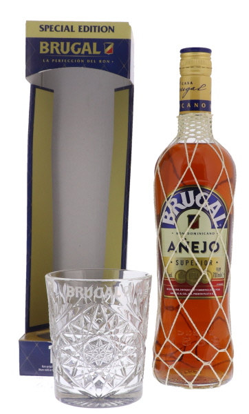 Brugal Anejo 70cl 38° + 1 Glass (NR) GBX x6