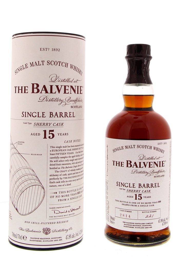 Balvenie 15 Years Single Barrel Sherry Cask 70cl 47.8° (R) GBX x3