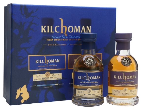 Kilchoman Machir Bay & Sanaig GiftPack 2 x 20cl 46° (NR) GBX x12