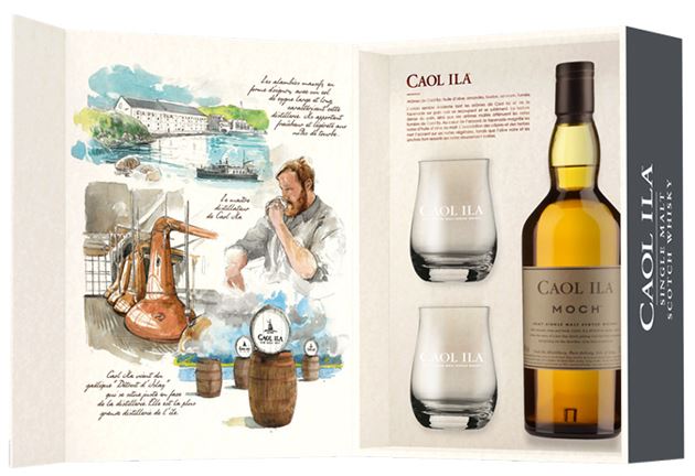 Caol Ila Moch + 2 glasses 70cl 43° (R) GBX x6