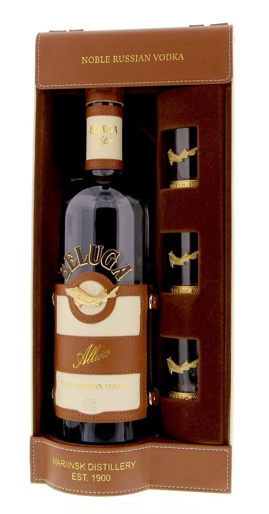 Beluga Allure + 3 shotglasses 70cl 40° (R) GBX x2