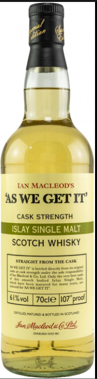 As We Get It Islay Malt 70cl 61° (R) x6