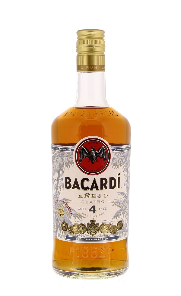 Bacardi cuatro 4 YO 70cl 40° (R) x6