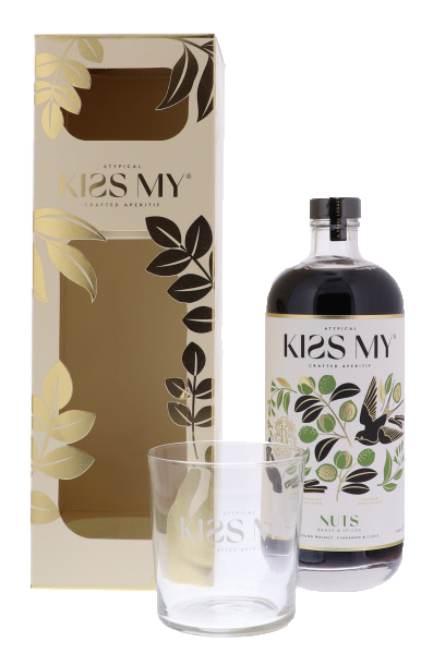 Kiss My Nuts + Glass 70cl 21° (NR) GBX x6