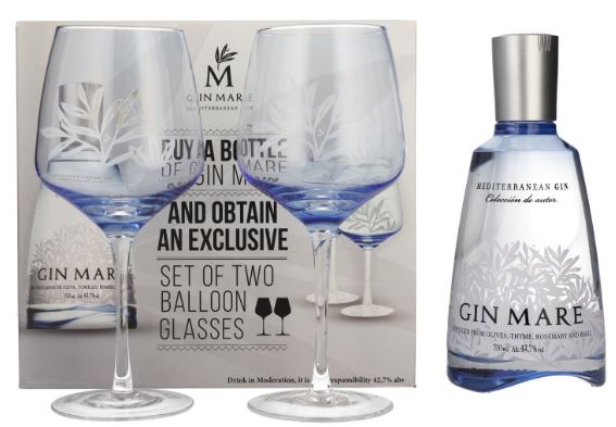Mare Gin + 2 glasses 70cl 42,7° (NR) x3
