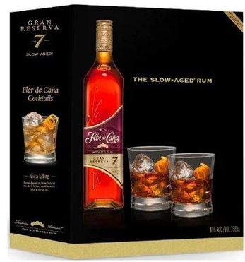 Flor de Cana Grand Reserve 7 YO + 2 Verres 70cl 40° (NR) x6