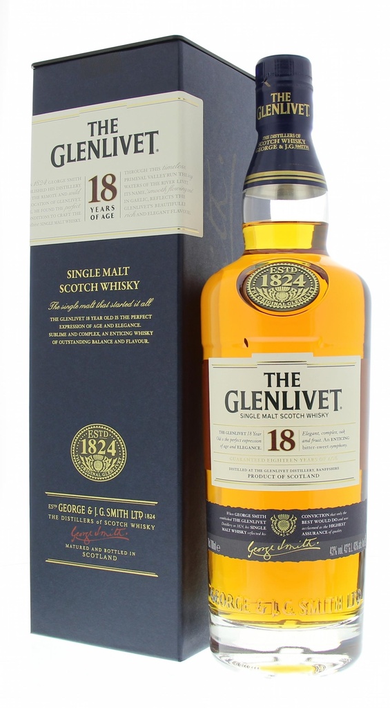 Glenlivet 18 YO 70cl 43° (R) GBX x3