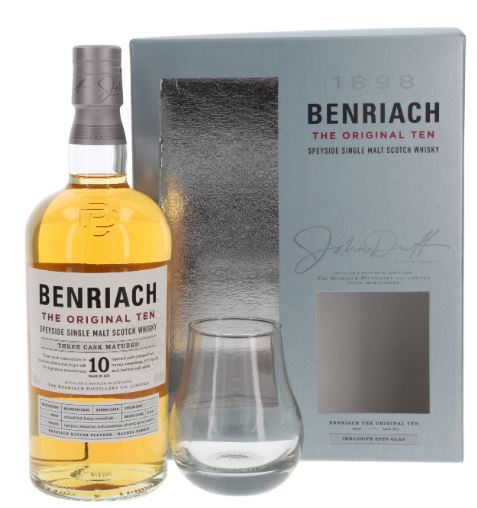 Benriach 10 Years + glass 70cl 43° (R) GBX x6