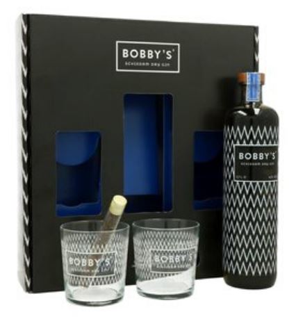 Bobby's Gin 70cl 42° + Glasses (NR) GBX x4