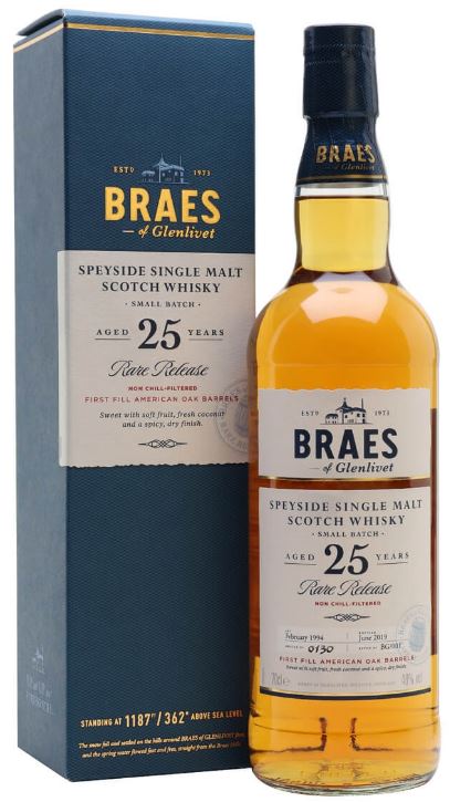 Braes of Glenlivet 25 YO 70cl 48° (R) GBX x6