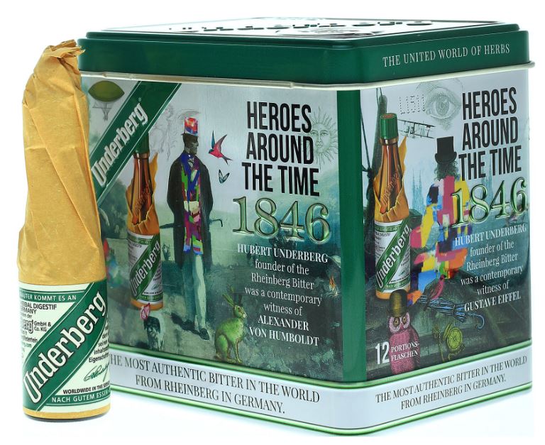 Underberg Anniversary Tin Box 44° 12 2cl (R) GBX x10