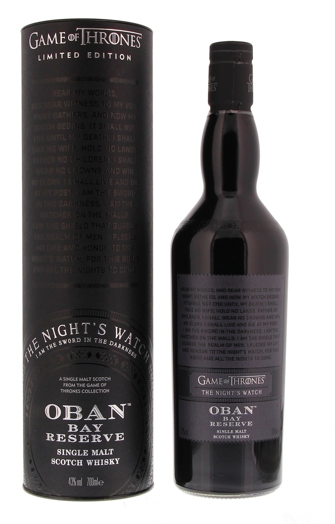 Night Watch & Oban Game of Thrones 70cl 43° (R) GBX x6