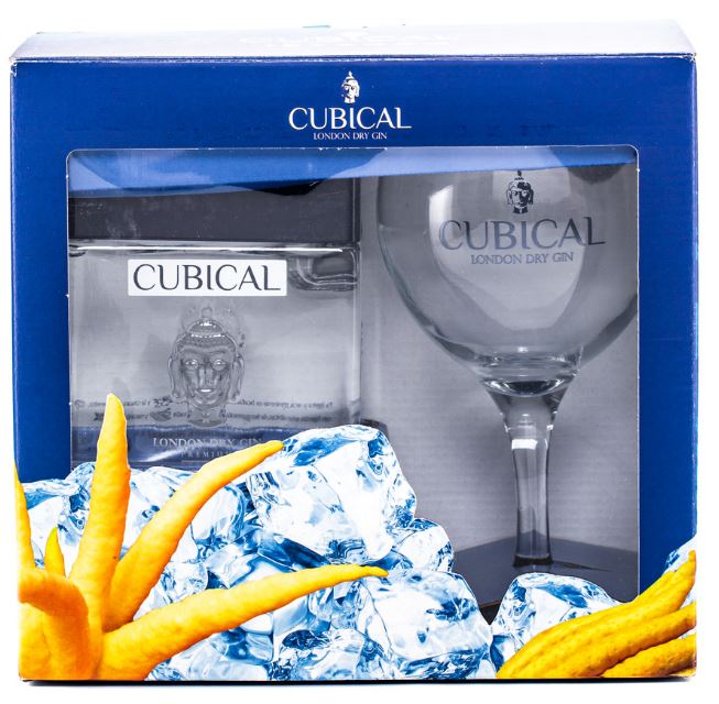 Cubical Ultra Premium Gin By Botanic + glass 70cl 45° GBX (R) x3