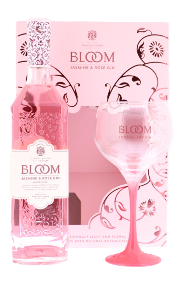 Bloom Jasmine & Rose + Glass 70cl 40° (NR) GBX x3