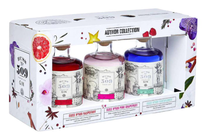 Buss 509 Author Collection (Raspberry, Pink Grapefruit, Elderflower) 3x20cl 39.2° (NR) GBX x6