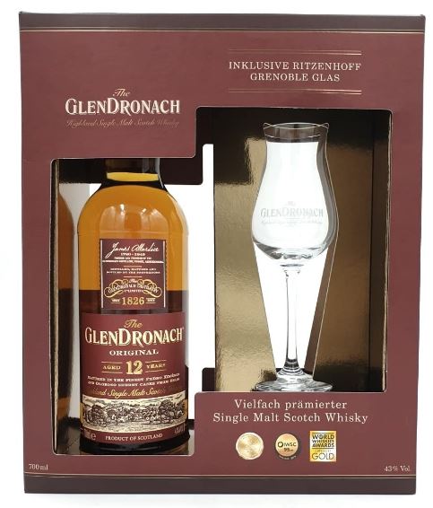 Glendronach 12 YO + glass 70cl 43° (R) GBX x6