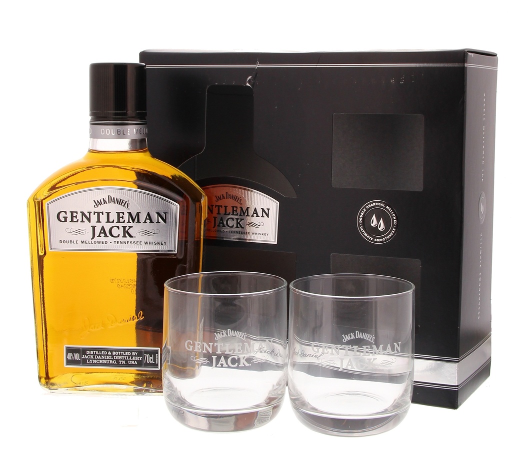 Jack Daniel's Gentleman + 2 Glasses 70cl 40° (R) GBX x6