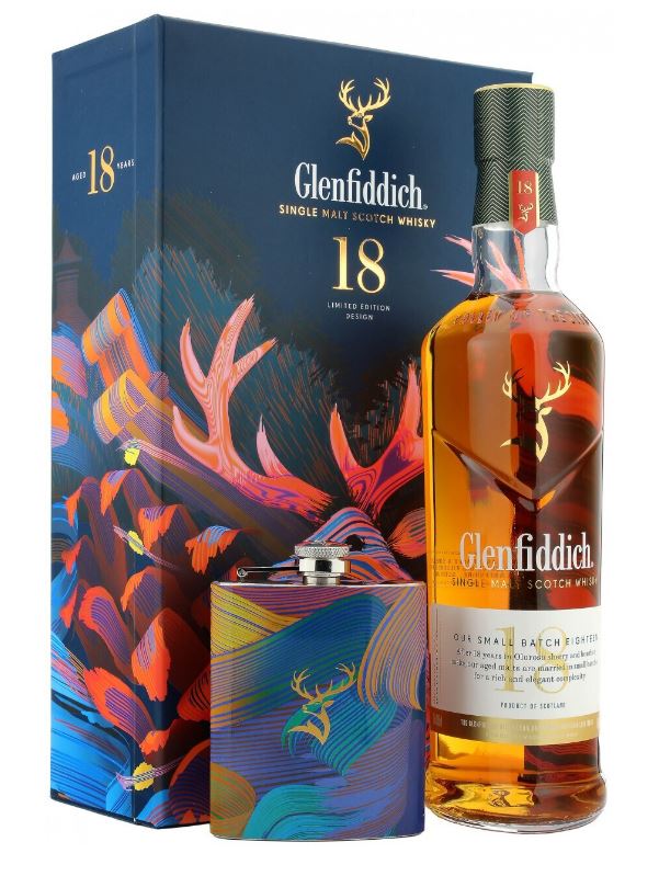 Glenfiddich 18 YO Small Batch Reserve + Flask 70cl 40° (R) GBX x6