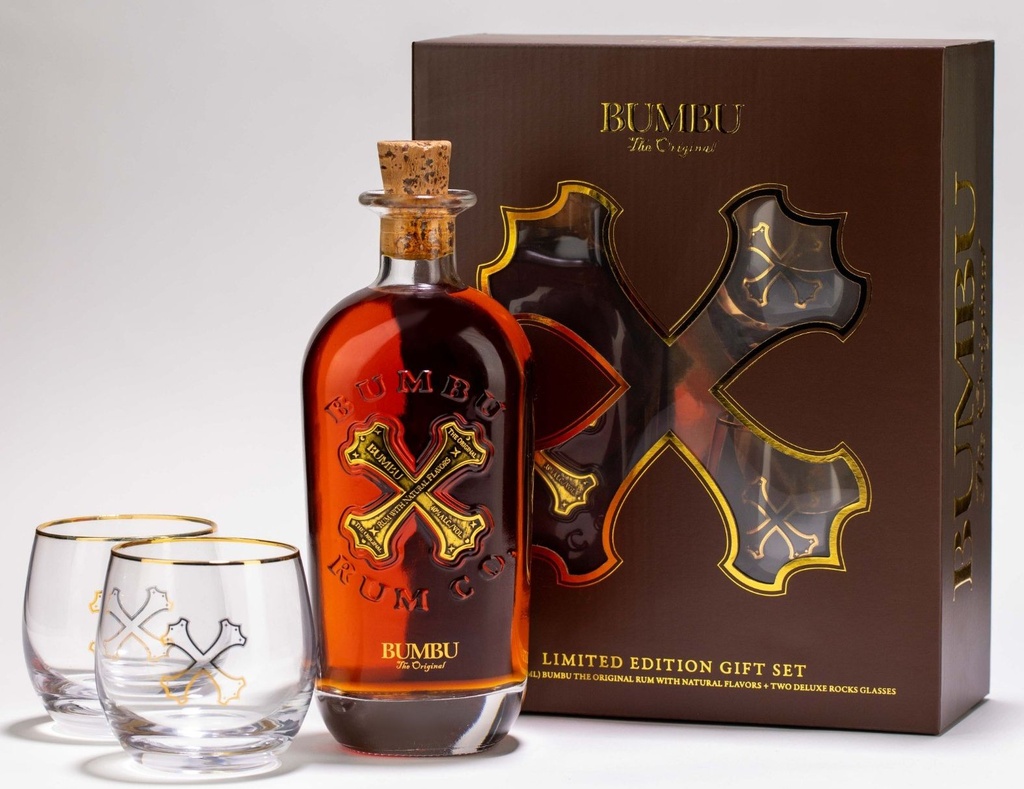 Bumbu XO Rum + 2 glasses 70cl 40° (R) GBX x6