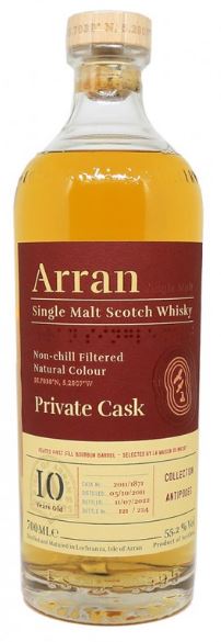 Arran 10 YO 2011 Private Cask 70cl 55,2° (R) x6