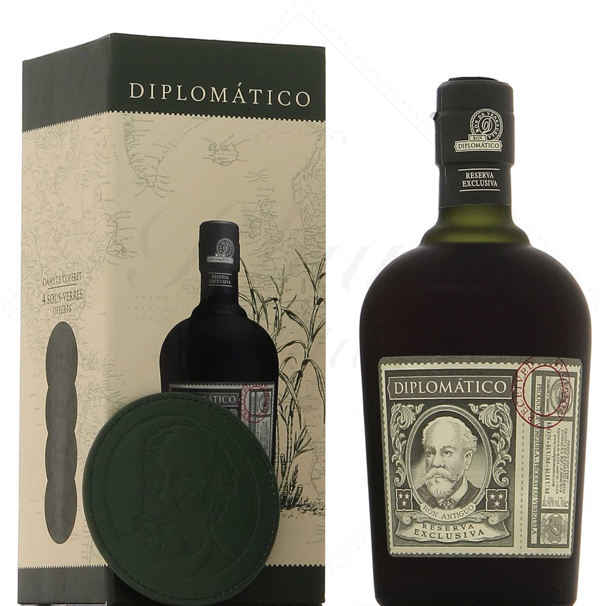 Diplomatico Reserva Exclusiva 12 YO + 4 coasters 70cl 40° GBX (R) x6