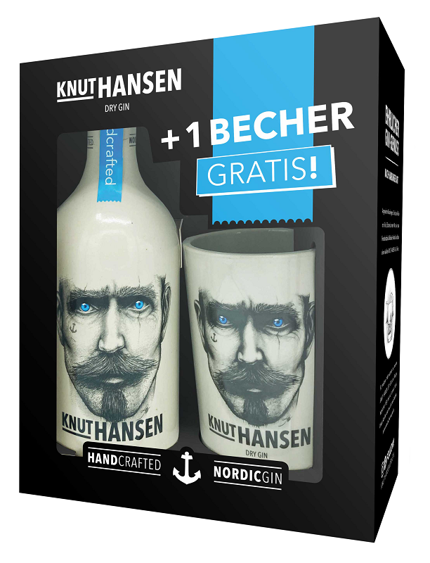 Knut Hansen Dry Gin + Mug 50cl 42° (NR) GBX x6