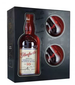 Glenfarclas 10 YO + 2 glasses 70cl 40° GBX (R) x3