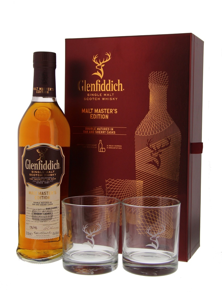 Glenfiddich Malt Master's Edition Sherry Cask 2018 70cl 43° + glasses (R) GBX x6