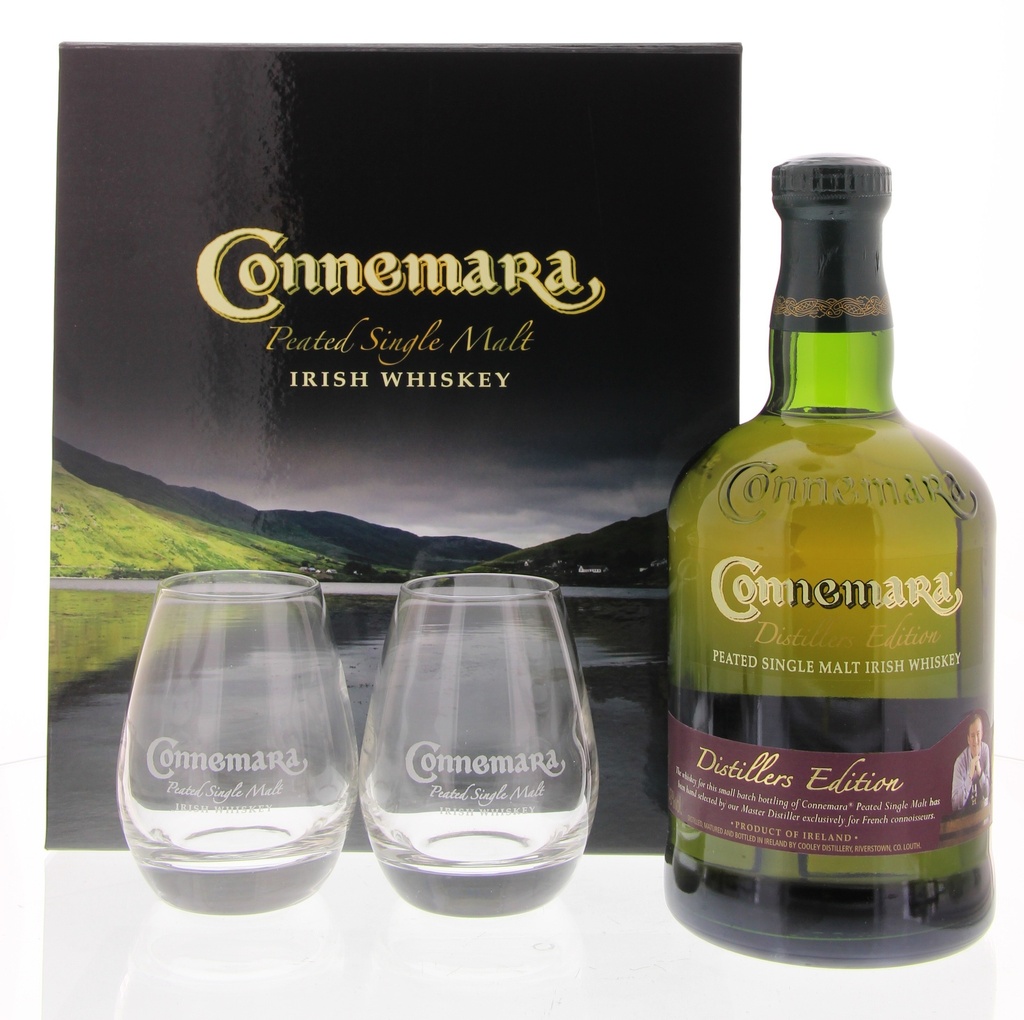 Connemara Distillers Edition 70cl 43° + 2 glasses (R) GBX x6