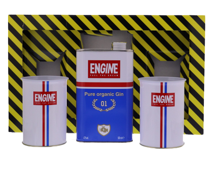 Engine Gin + 2 Glasses 50cl 42° (NR) GBX x6