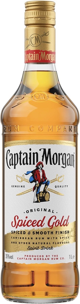 Captain Morgan Spiced Gold (New Bottle) 100cl 35° (R) x12