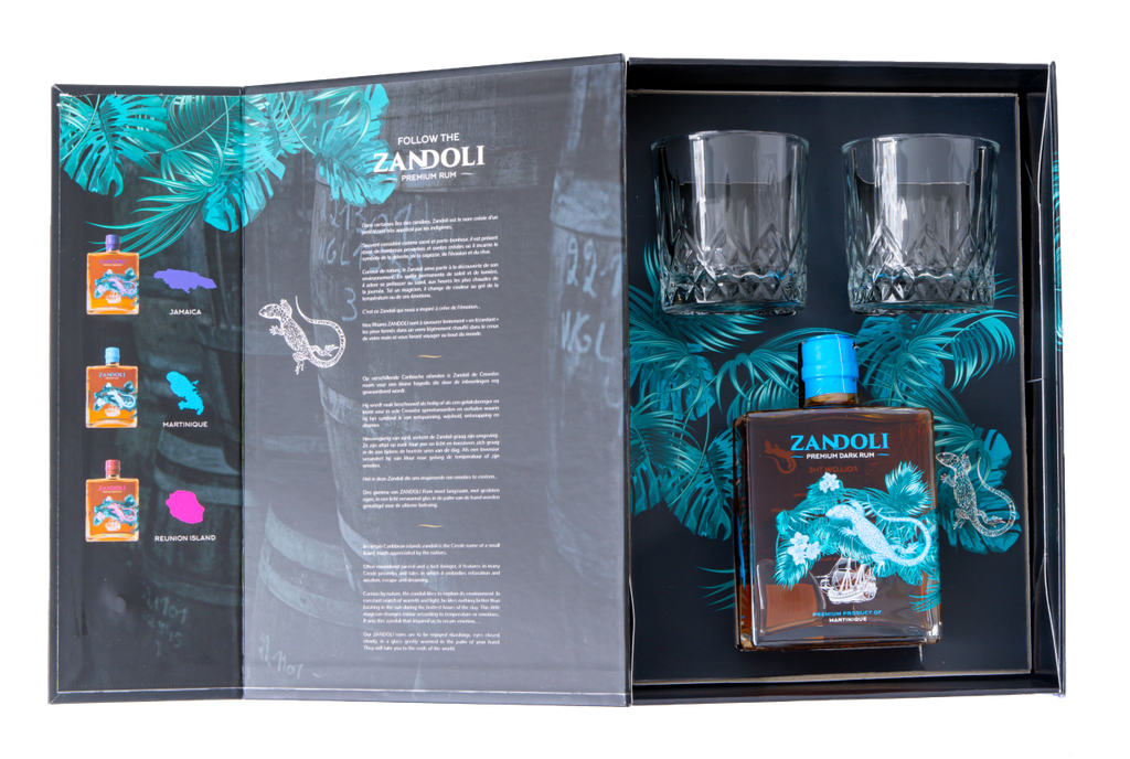 Zandoli Martinique + 2 Glasses 50cl 40° (NR) GBX x10